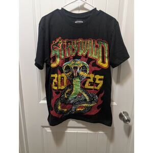 REASON Brand Men's T-Shirt STAY WILD World Tour 2025 WATCH FOR SNAKES Size M